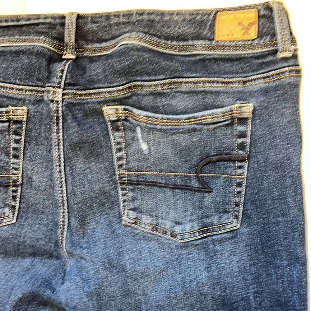 American Eagle Outfitters Women's Boot Cut Jeans - Dark Blue - Picture 7 of 9